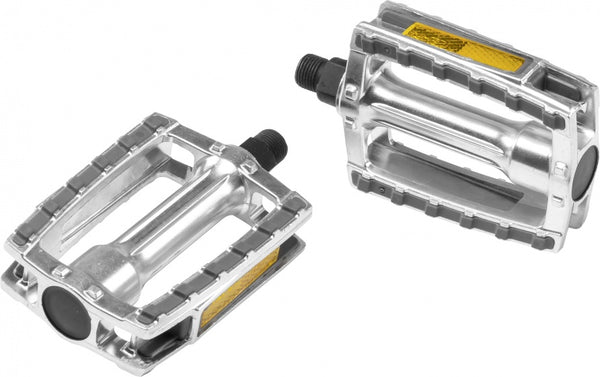 Pedaalset Ergotec 658 9/16" met reflector - zilver/grijs