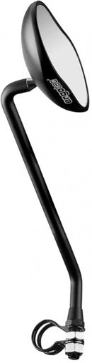 Spiegel Ergotec M-88L lange arm 111 x 52 mm aluminium - zwart gezandstraald