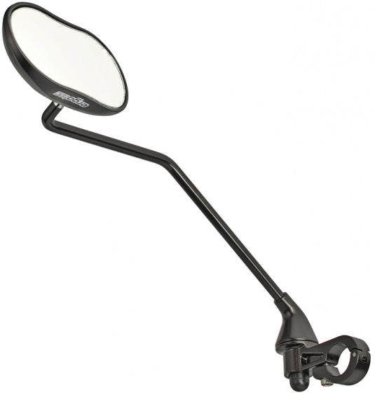 Spiegel Ergotec M-88LV lange arm 111 x 52 mm aluminium - zwart gezandstraald