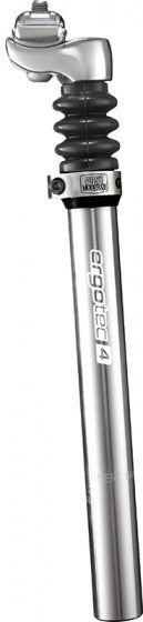 Telescopische verende zadelpen Ergotec Glide ø27.2 mm / 350 mm - zilver