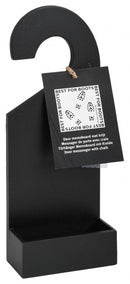 deurhanger memobord 26 x 10 cm hout/krijt zwart