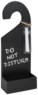 deurhanger memobord 26 x 10 cm hout/krijt zwart