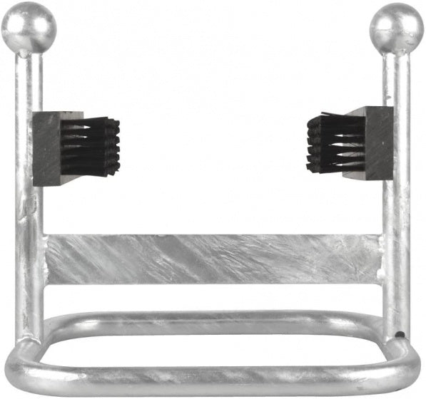 schoenenborstel met schraper 25 cm staal zilver