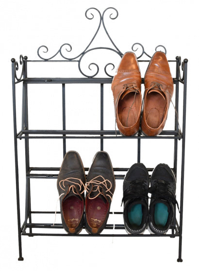 shoenenrek inklapbaar 60 x 24,7 cm staal zwart