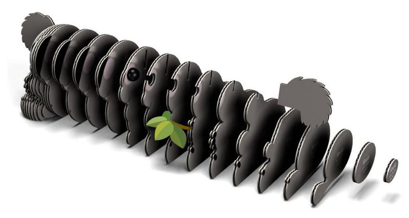 3D-puzzel koala 6 x 5 cm karton grijs 32-delig