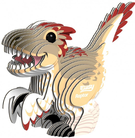 3D-puzzel Raptor junior 8,3 x 6,8 cm karton beige/wit