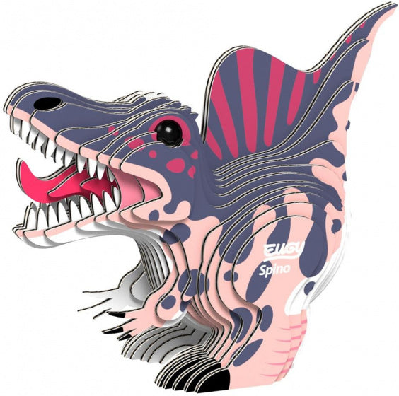 3D-puzzel Spinosaurus junior 8,3 x 7,3 cm karton roze