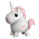 maak je eigen Unicorn junior 8 x 7,1 cm karton wit/roze