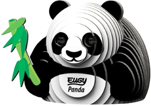 modelbouwset Panda junior 5,6 cm karton zwart/wit 7-delig
