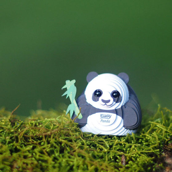 modelbouwset Panda junior 5,6 cm karton zwart/wit 7-delig