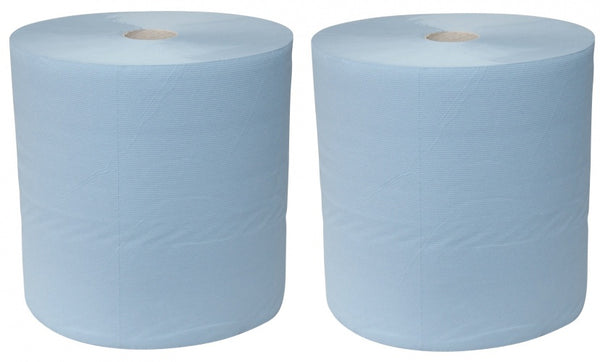 Industriepapier Blauw 1000 Meterx23 cm 2 Rollen