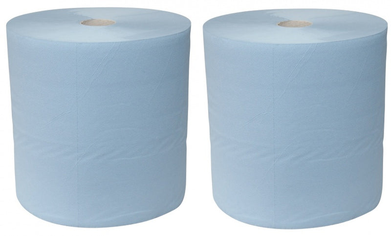 Industriepapier Blauw 1000 Meterx23 cm 2 Rollen