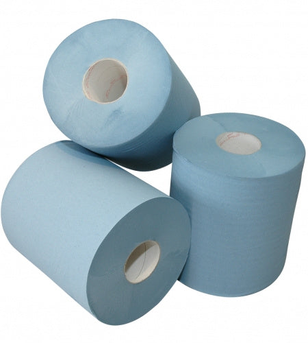 poetspapier recycled 300 meter blauw 6 stuks