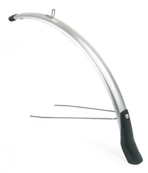 Voorspatbord Eurofender Snello 28" x 46 mm - zilver