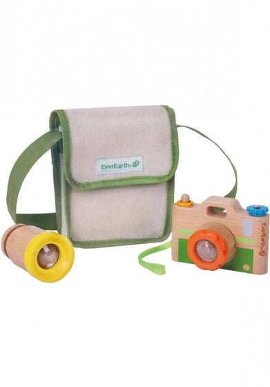 fotocamera met extra lens 4-delig 12x8 cm
