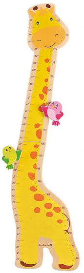 groeimeter Giraf 100 x 27 cm hout geel