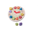 Houten klok vormen educatief multicolor 23 cm