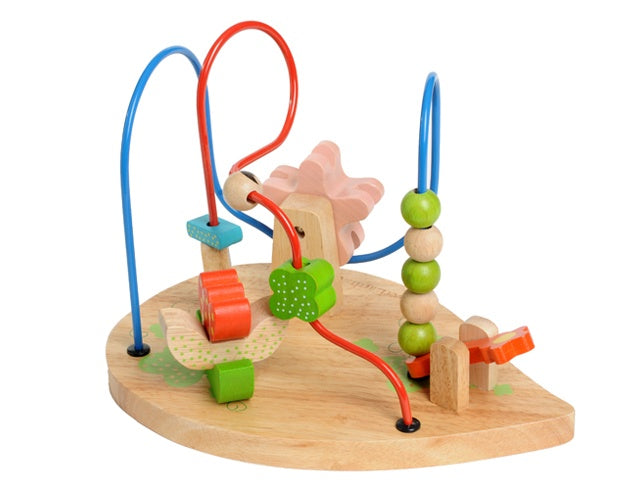 Kralenframe bloem multicolor bladvorm 28 cm