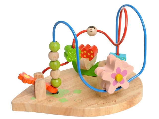 Kralenframe bloem multicolor bladvorm 28 cm