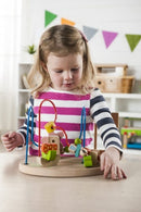 Kralenframe bloem multicolor bladvorm 28 cm