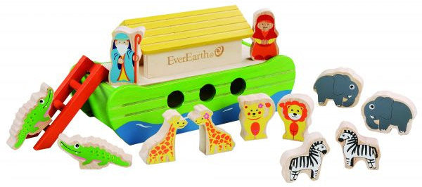 speelset Noah's Ark 20 x 10 cm hout 15-delig