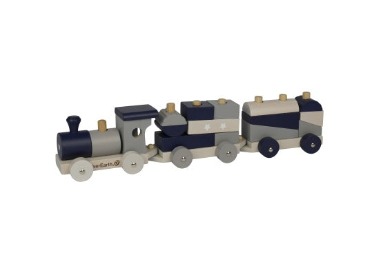 Trein blokken hout multicolor 40.5 cm