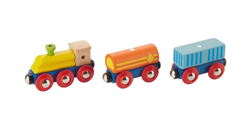 Treinstel hout transport 22,7 cm 3-delig