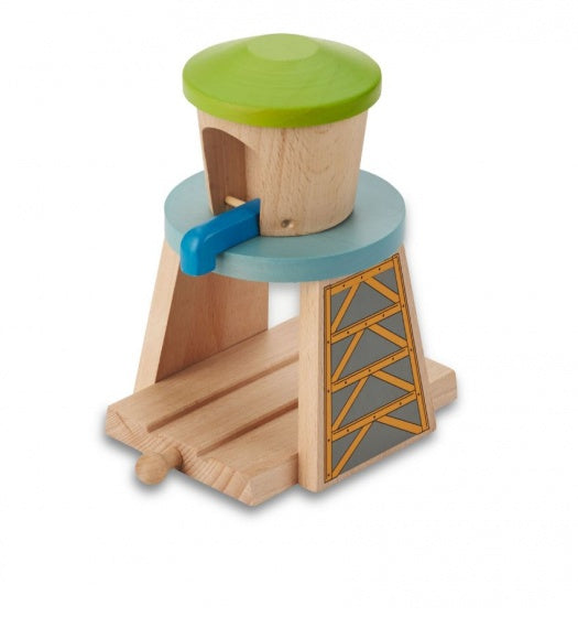 Treinstel watertoren 14,5 cm blauw/groen