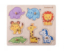 Vorm puzzel dieren safari multicolor 7 delig