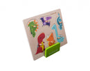 vormenpuzzel Dino junior hout 6 stukjes