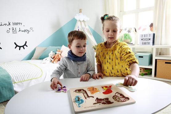 vormenpuzzel Dino junior hout 6 stukjes
