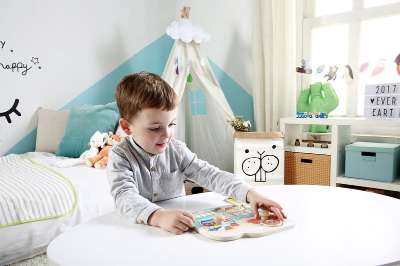 vormenpuzzel Voertuigen junior hout 3 stukjes