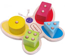 vormenpuzzel Vlinder junior hout 10 stukjes