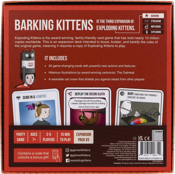 gezelschapsspel Barking Kittens uitbreiding (en)
