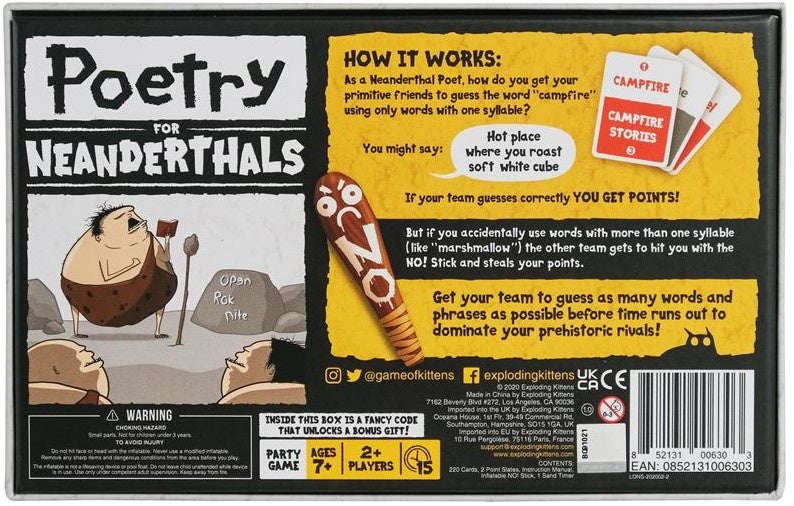 kaartspel Poetry for Neanderthals