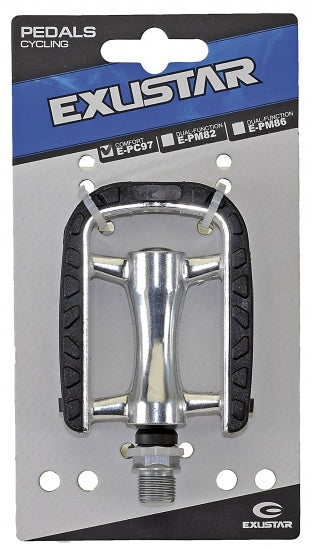 Pedaalset Exustar anti-slip aluminium -  zwart
