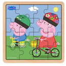 Peppa Pig Houten puzzel - Fietstocht - 16 stukjes - Peuter