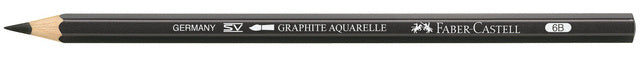 aquarelpotlood Graphite 6B 17,5 cm hout zwart