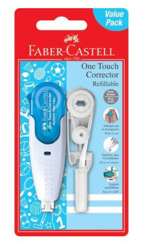 correctieroller One Touch 5 mm blauw/wit 2-delig