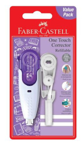 correctieroller One Touch 5 mm paars/wit 2-delig