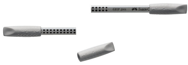 gumdop Grip 4 cm rubber grijs 2 stuks