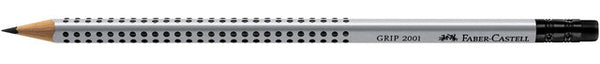 grafietpotlood Grip 2001 met gum 2 mm HB grijs