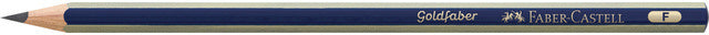 potlood Goldfaber F 2 mm 17 cm hout grijs/blauw