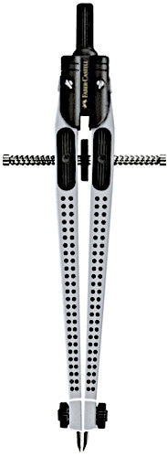 snelverstelpasser 39 cm staal grijs/zwart 3-delig