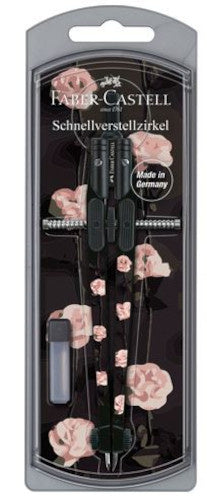 snelverstelpasser 39 cm staal zwart/roze 3-delig