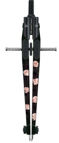 snelverstelpasser 39 cm staal zwart/roze 3-delig