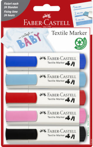 Faber Castell FC-159530 Textielmarkers Baby 5 Stuks