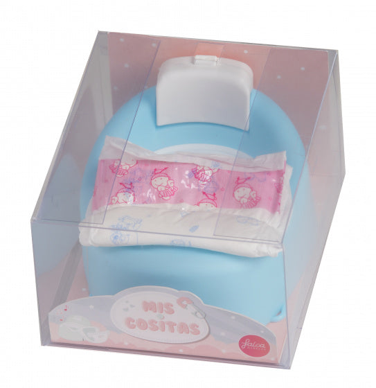 wc-potje babypop 42 cm blauw 2-delig