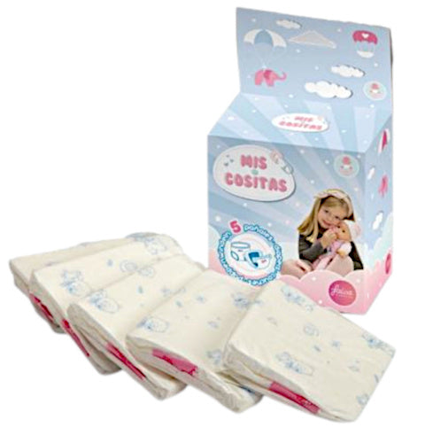 poppenluiers Mis Cositas junior 40-50 cm wit 5 stuks