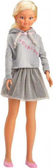 tienerpoppenkleding sweater & rok Rosuara textiel grijs